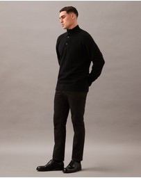 Calvin Klein - Merino Button Neck Jumper
