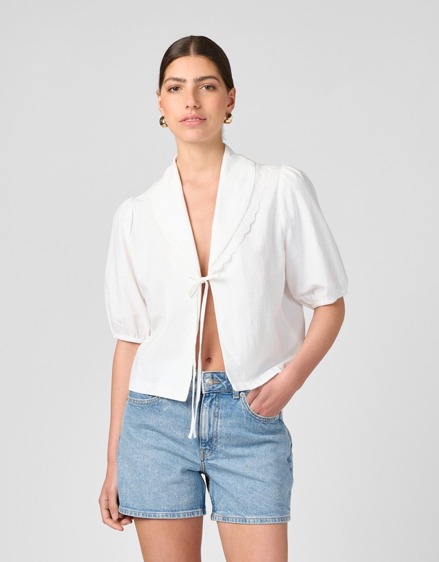 MVN - Collared Tie Up Top