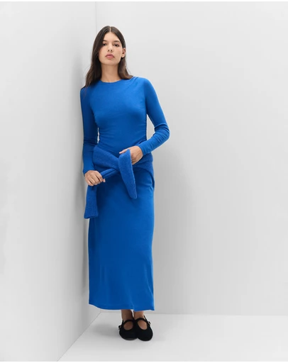 UNISON - Merino Drape Detail Dress
