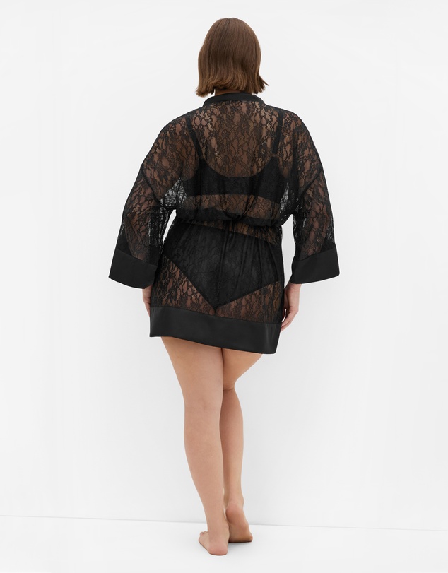 City Chic - Ingrid Lace Wrap Kimono