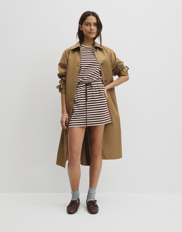 Country Road - Australian Cotton Blend Stripe Jersey Skirt