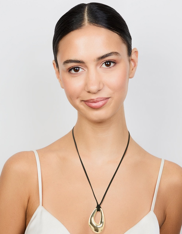 Lovisa - Gold Plated Cord Open Oval Long Necklace