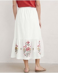 Seasalt - Seasalt Cornwall White Through the Woods Skirt