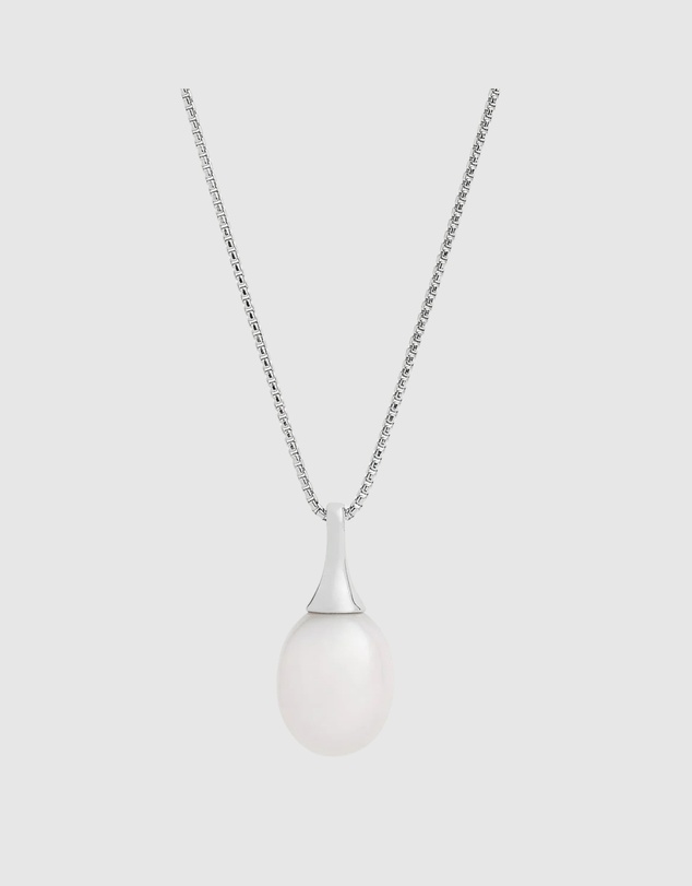 Najo - Isla Silver Pearl (White) Necklace