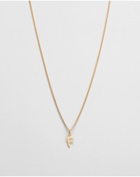 Kirstin Ash - F Outline Initial Necklace