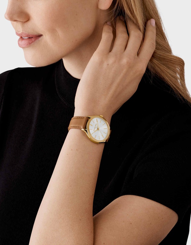 Michael Kors - Slim Runway Brown Analogue Watch