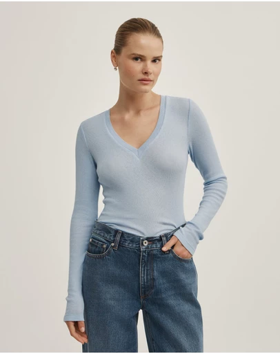 Witchery - Fine V-neck Long-sleeve Top
