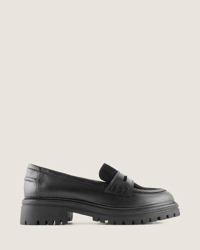 Shelly Shen - Ellison Loafers Black Leather/Suede