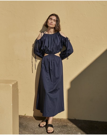 FRIEND of AUDREY - Yolanda Tie Cut Out Dress