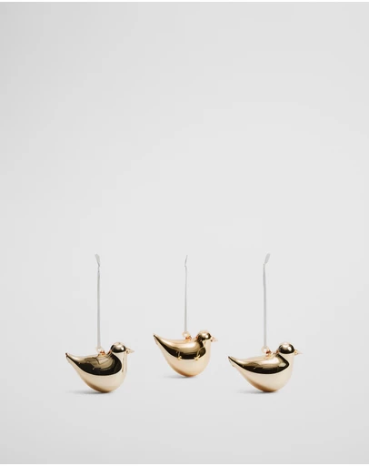 Country Road - Metallic Bird Decoration Set Of 3
