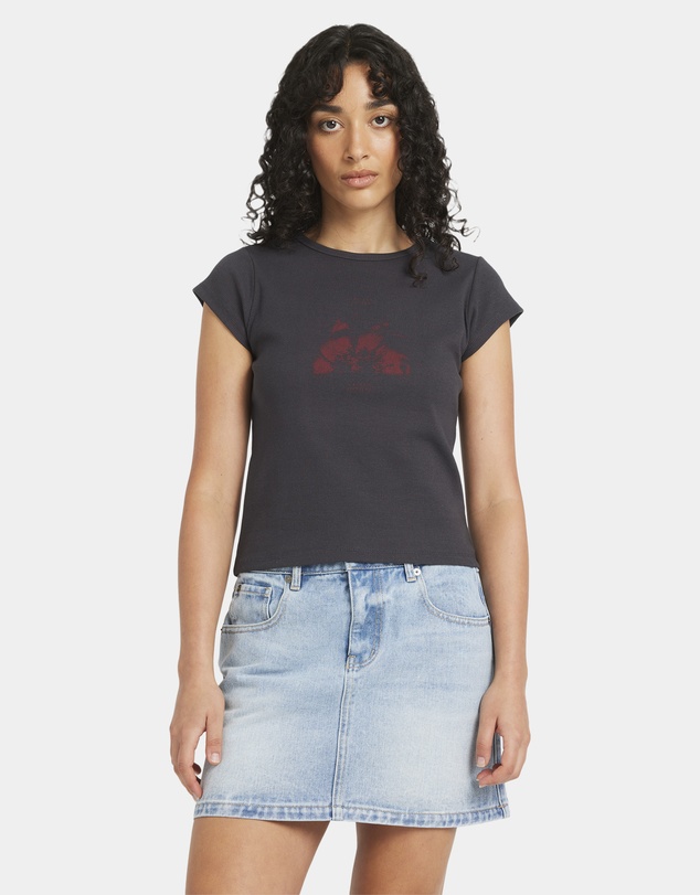 RVCA - Womens Ribbed Slim T-Shirt