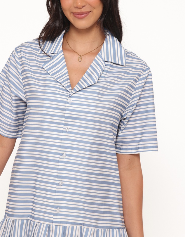 Petal & Pup - Fraser Mini Dress - Blue Stripe