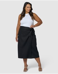 Something 4 Olivia - Gina Linen Wrap Skirt