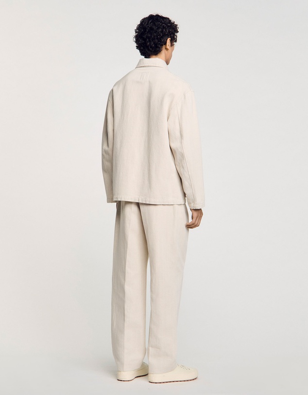 Sandro - Worker Overshirt Linen Jacket