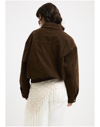 Alice In The Eve - Jen Suede Oversized Patch Pocket Jacket