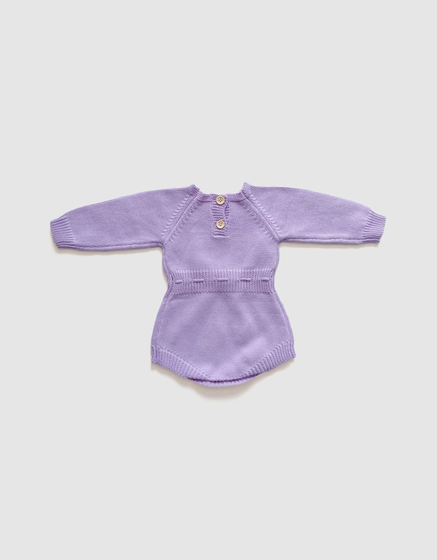 WITH LOVE FOR KIDS - Long Sleeve Knitted Romper - Babies