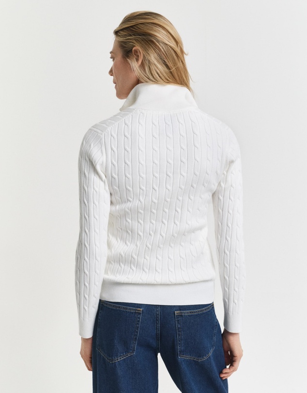 Gant - Stretch Cotton Cable Half Zip Sweater