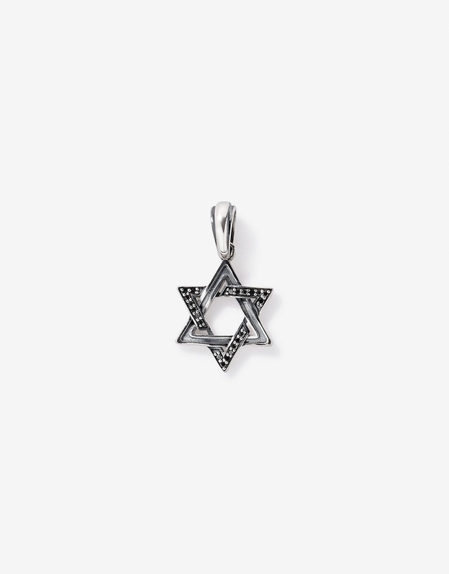 Michael Hill - 0.11 Carat TW Black Diamond Star of David Pendant in Sterling Silver