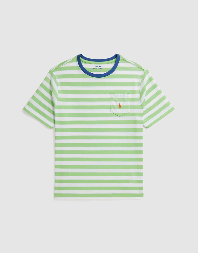 Polo Ralph Lauren - Striped Cotton Jersey Pocket Tee - Teens