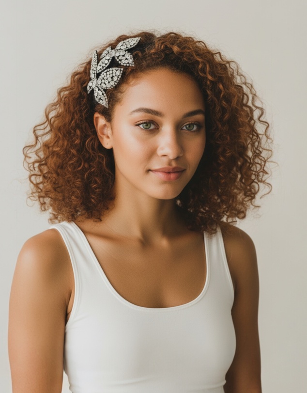 Mossée - Ruby Crystal Butterfly Headband