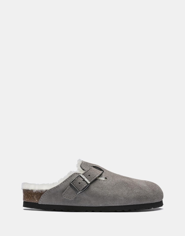 Birkenstock - Boston Suede Leather/Shearling Narrow