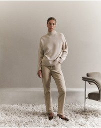 Trenery - Moleskin Five Pocket Pant in Putty