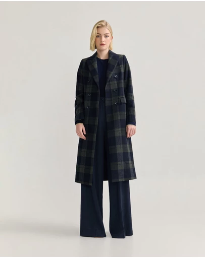 Oxford - Lily Checked Wool Coat