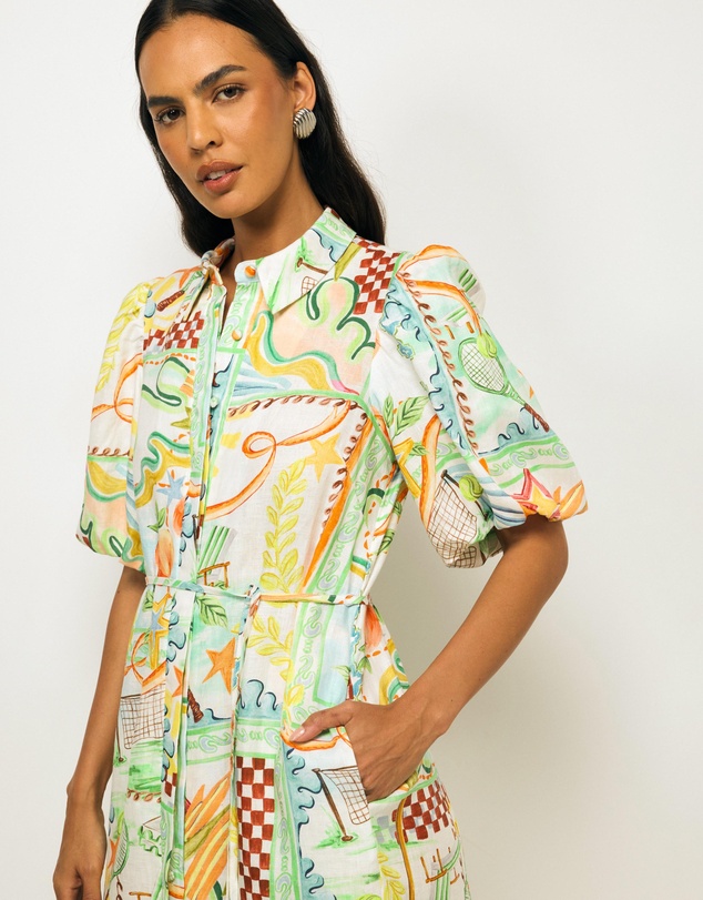 AERE - Lana Midi Shirt Dress