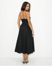 Dazie - Elsa Halter Cotton Midi Dress