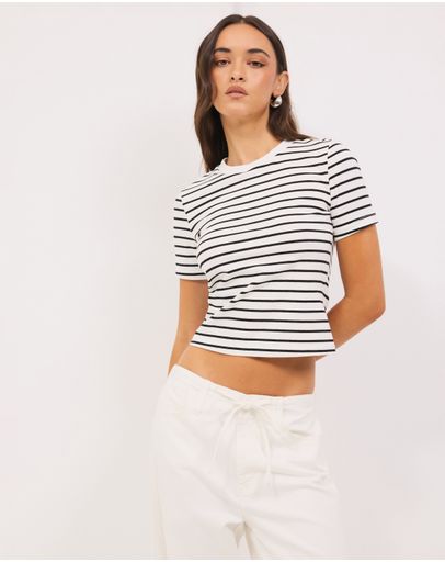 White With Black Stripe