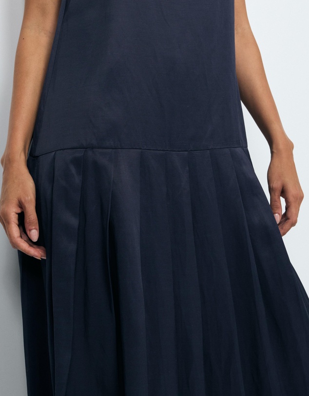 AERE - Esti Pleated Hem Maxi Dress