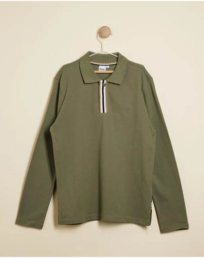BOSS - Long Sleeve Polo - Kids-Teens