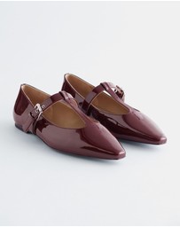 & Other Stories - T-Bar Leather Ballet Flats