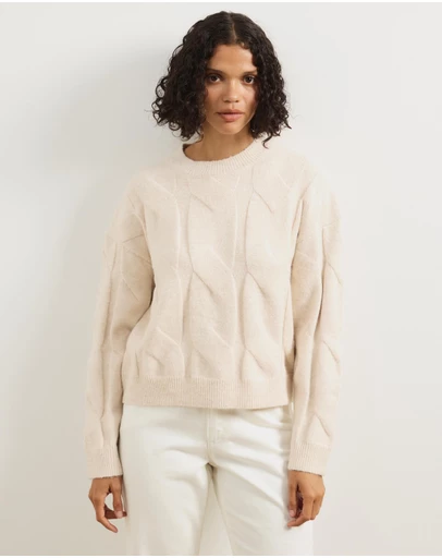 Atmos&Here - Stella Cable Knit Oversized Knit Jumper