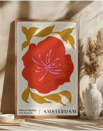 Olive et Oriel - Flower Market Amsterdam by Nktn Art Print