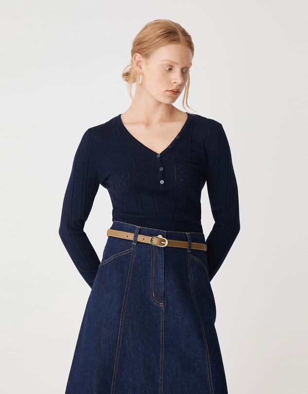 Forcast - Lacey Pointelle Knit