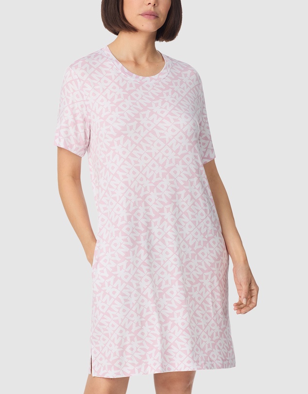 DKNY - Logo Print Viscose Jersey Short Sleeve T-Shirt Nightgown