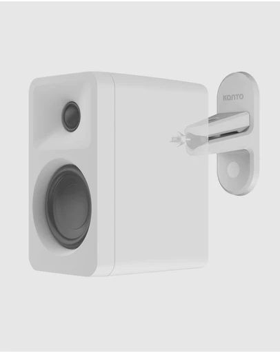 iWorld - Kanto SPW3 Universal Satellite Speaker Wall Mount Bracket - White, Pair