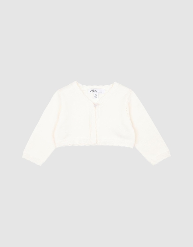 Bebe by Minihaha - SCALLOPED EDGE ORGANIC CARDIGAN - Babies