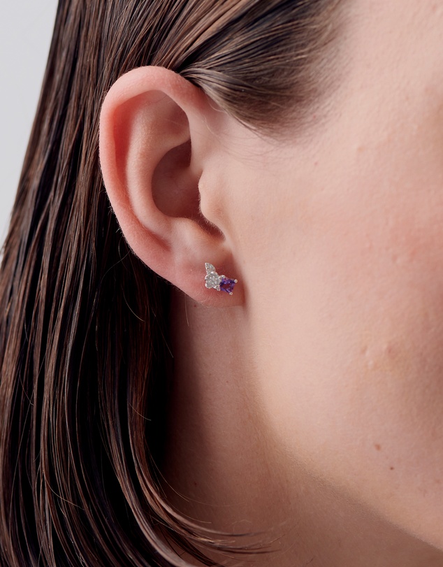 Karen Walker - Rock Garden Studs with Amethyst