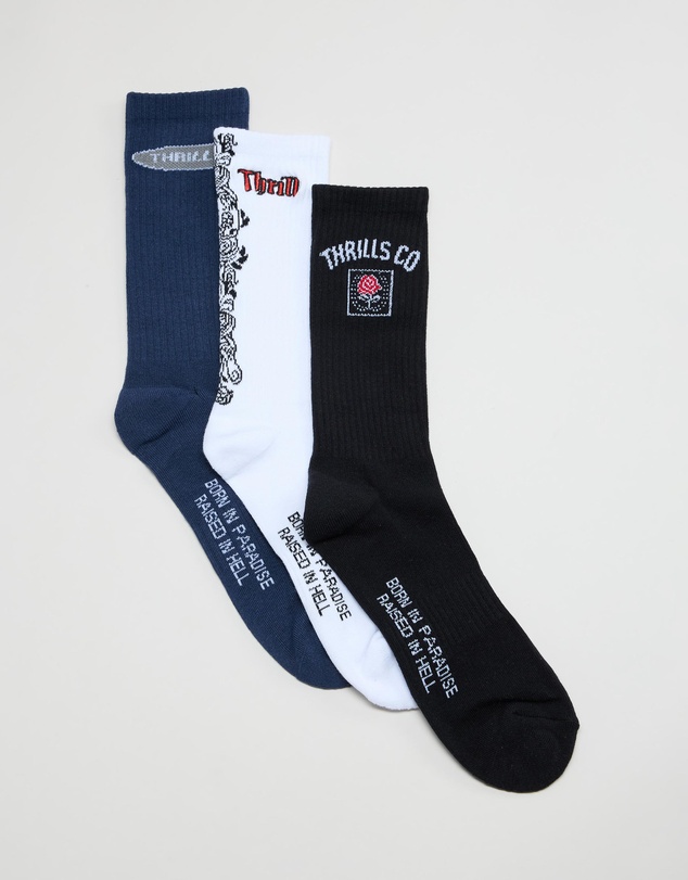 Thrills - Mixed 3 Pack Socks - ICONIC EXCLUSIVE