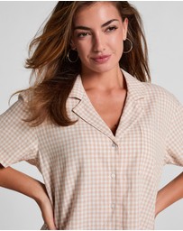 Hunkemoller - Short Sleeve Linen Sleep Shirt