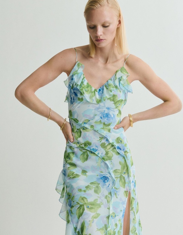M.N.G - Azalie Ruffled Floral Print Dress