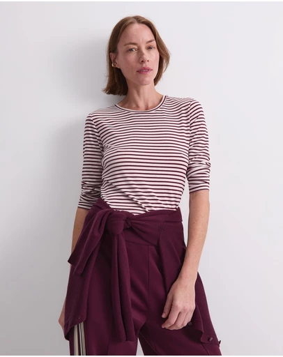 Sportscraft - Stripe Lurex Long Sleeve Magic Tee