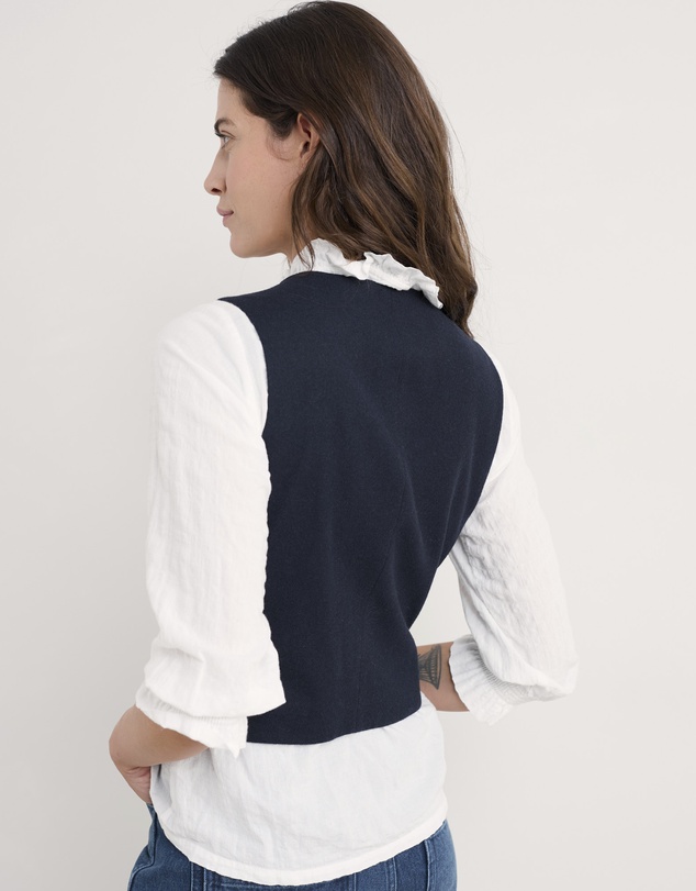 Seasalt - Lowena V-Neck Wool-Blend Waistcoat