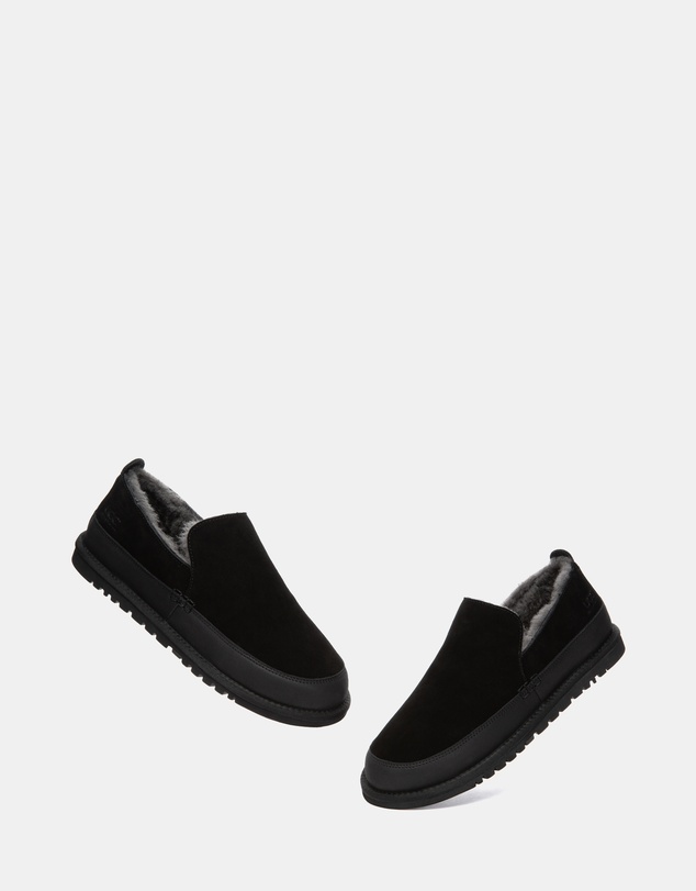EVERAU - Australian Shepherd Ugg Frozark Cow Suede Upper Loafer Oxfords Flats