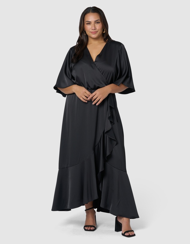 Pink Dusk by Curve Project - Smouldering Wrap Maxi Dress