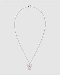 GUESS - Silver-Tone Vintage Guess Teddy Bear Necklace