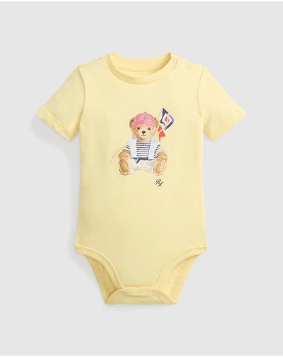 Polo Ralph Lauren - Polo Bear Cotton Jersey Bodysuit - Kids