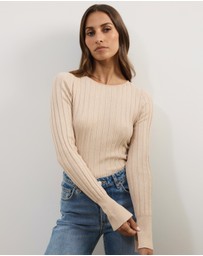 Atmos&Here - Rumi Long Sleeve Fitted Rib Knit Top
